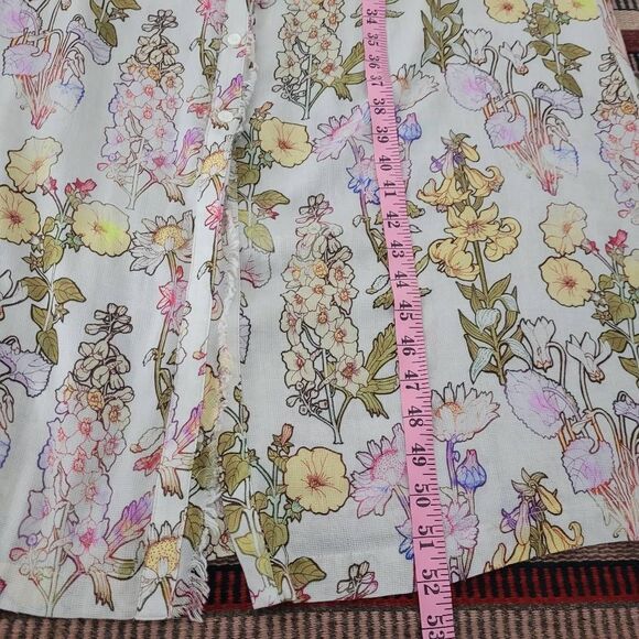 RAQUEL ALLEGRA Halter Midi Dress Sz 0 Floral Garden Print Lightweight Feminine - Picture 11 of 11